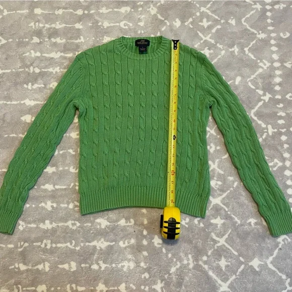 Women’s Brooks Brothers cable-knit sweater size small minor stain - Picture 3 of 5